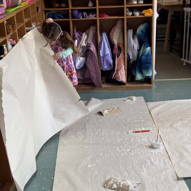 Art in a Montessori classroom.