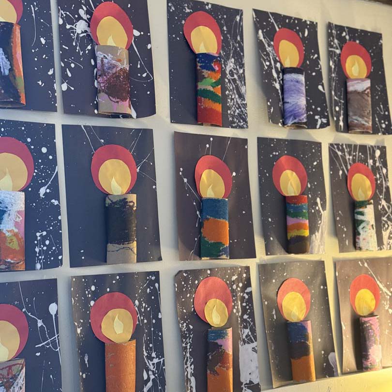 Art in a Montessori classroom.