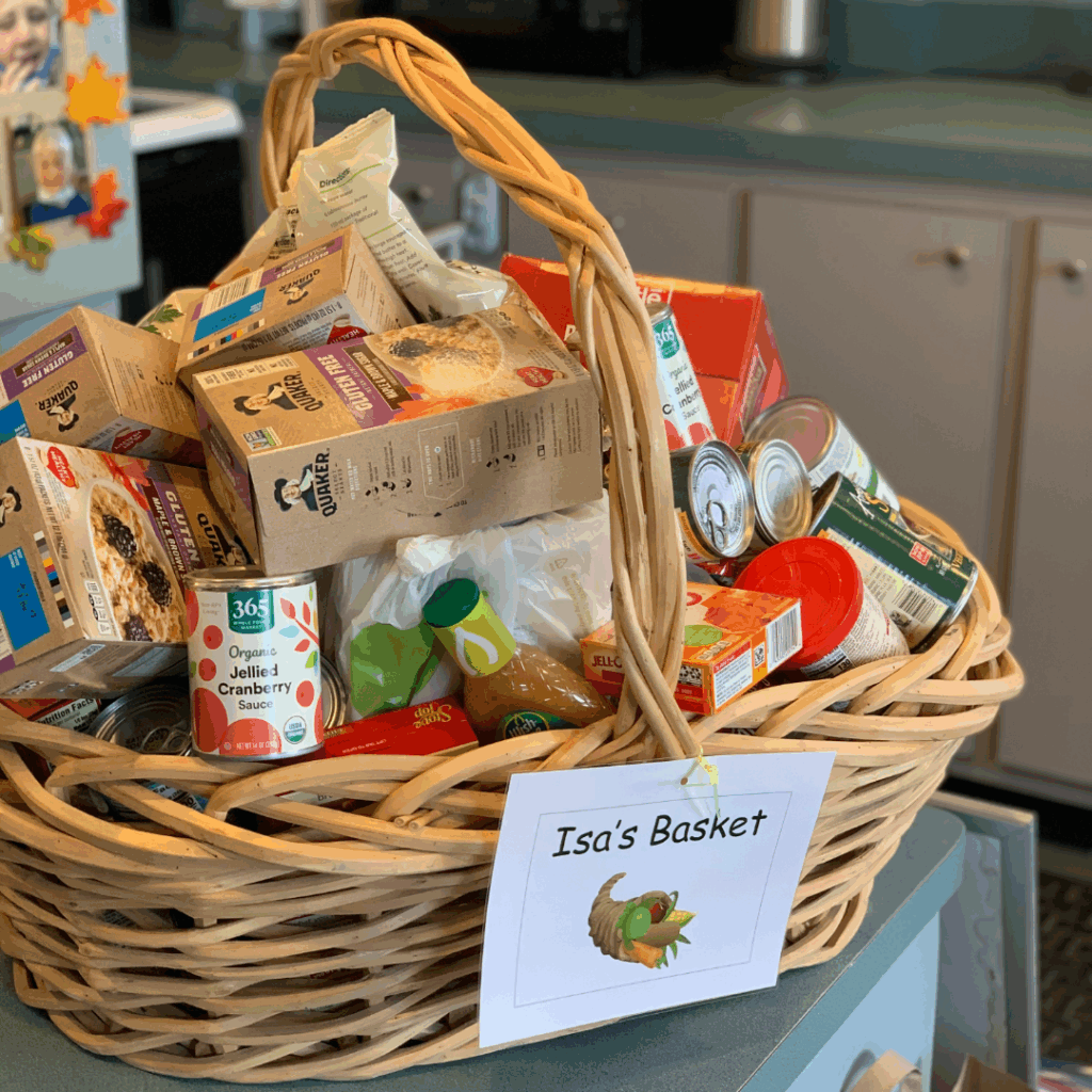 Students collect donations for the local food pantry