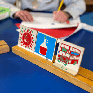 Student working on sound recognition